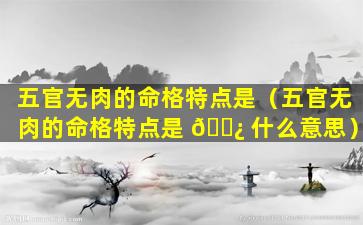 五官无肉的命格特点是（五官无肉的命格特点是 🌿 什么意思）